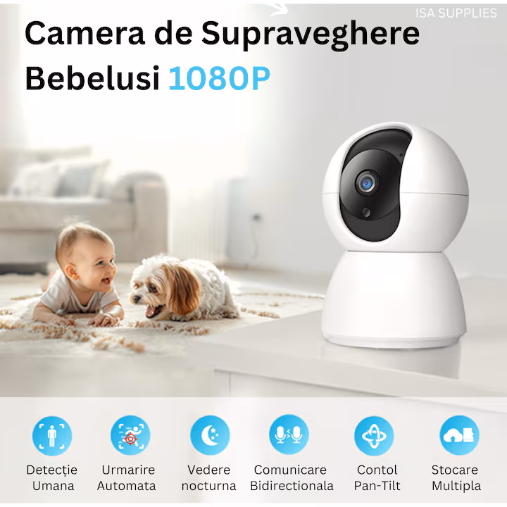 Monitor Smart Camera Monitorizare Video Bebelusi si Animale de companie - imagine 8